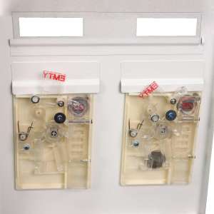 Impact, Naturelle, J1 Dual Dispenser, 25¢ or Free Operation, White