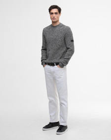 Maglione girocollo Declan in filato ritorto Black