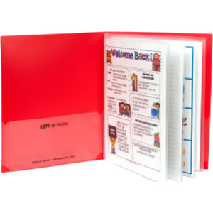 Classroom Connector&trade; Multi-Pocket Folders, Red, Box of 15