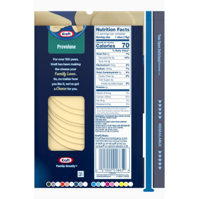 Kraft Provolone Cheese Slices, 12 ct Pack