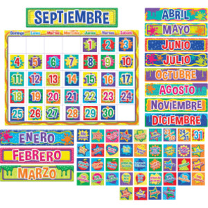 Color My World Spanish Calendar Bulletin Board Sets