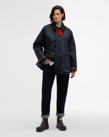Paul Smith loves Barbour Oversized Bedale Waxed Jacket Night Sky