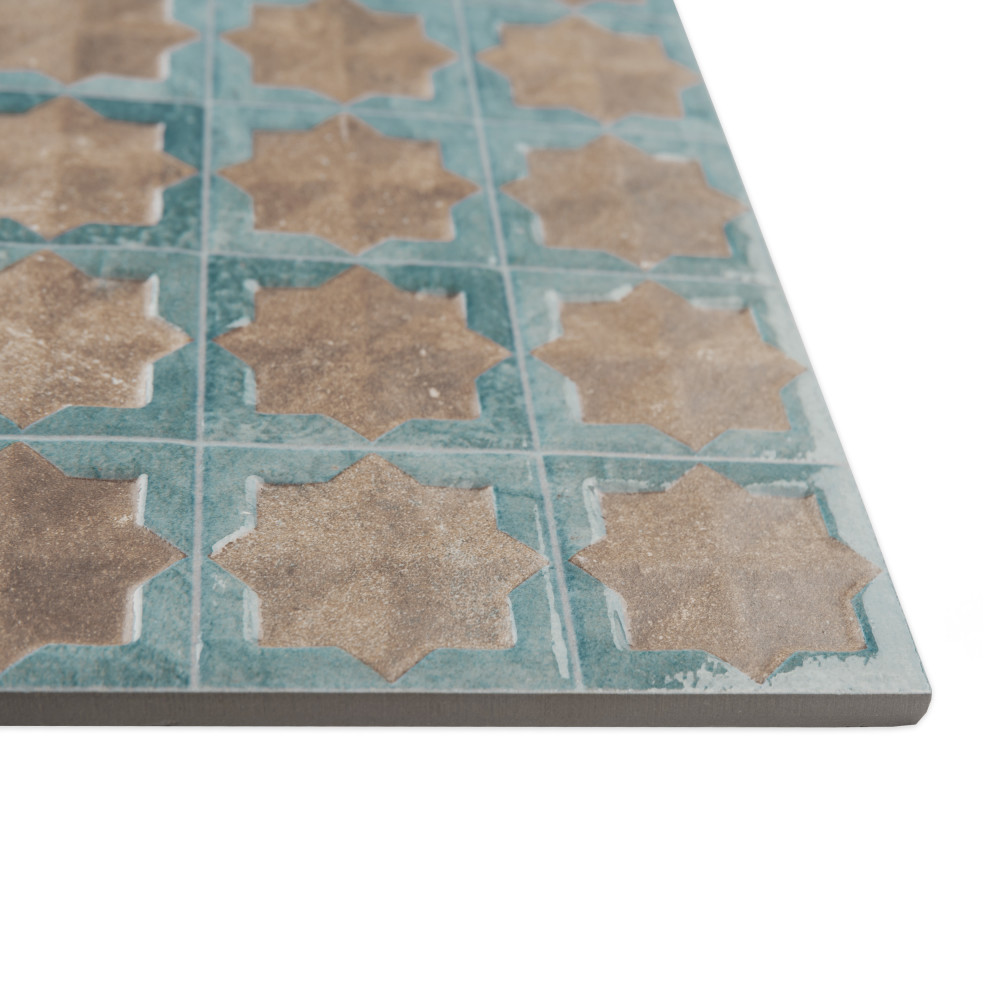 Tetuan Astre Terra Aqua 12-1/8 in. x 21-7/8 in. Porcelain Wall Tile