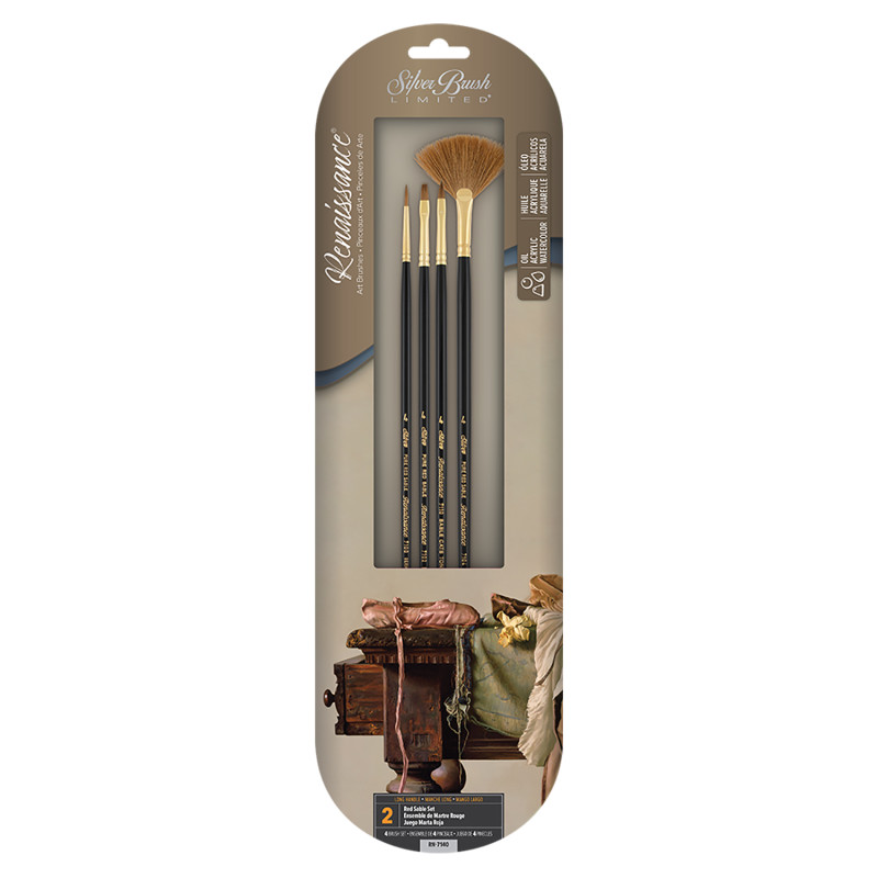 Renaissance® 4-Piece LH Brush Set, Size 4