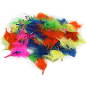 Turkey Feathers, Hot Colors, 14g Bag