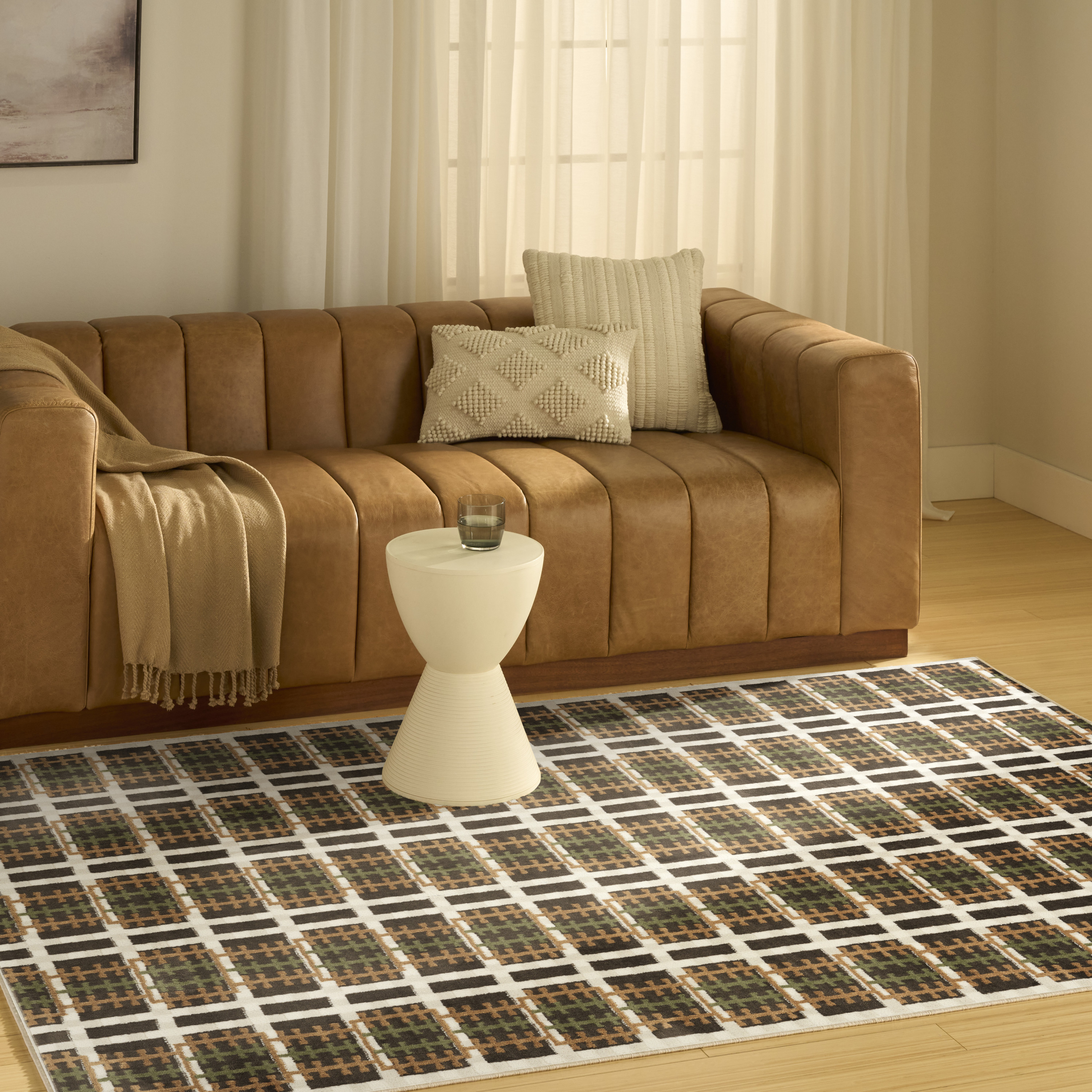 Nourison Nordic 4' x 6' Charcoal Multicolor Modern Indoor Rug