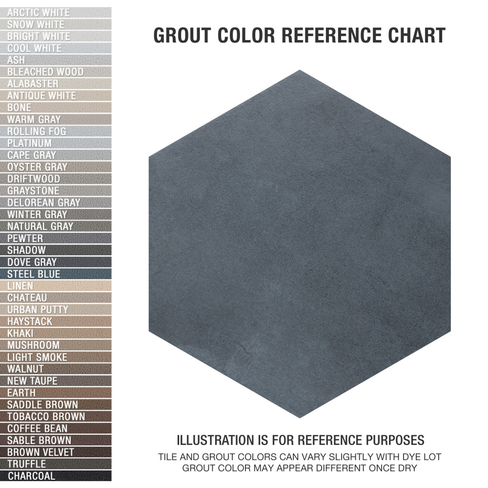 Industrial Hex Blue 8-1/2 in. x 9-7/8 in. Porcelain Floor and Wall Tile