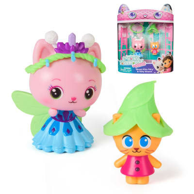 Gabby's Dollhouse: The Movie, Queen Kitty Fairy & Kitty Gnome, Toy Figures with 2 Accessories, Kids Toys for Girls & Boys Ages 3 and Up