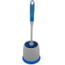Impact, Scratchless Toilet Bowl Brush and Caddy, Polyethylene Bristles, Gray/Blue