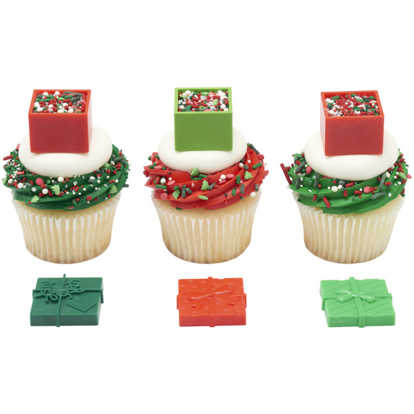 Fillable Festive Presents Cupcake Rings