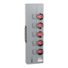 Branch unit EZ Meter-Pak 225A 5 sockets 208Y/120VAC no bypass ringless 1200A busbar