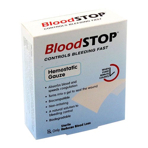 BloodSTOP® Hemostatic Gauze, 2 cm x 2 cm (Mini-Pads), - 80/Box