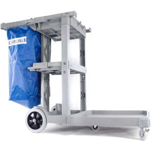 Carlisle, Long Platform Janitorial Cart, Gray