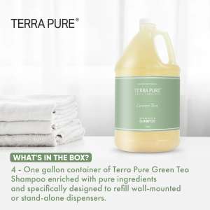 Diversified Hospitality, Terra Pure Green Tea Shampoo Liquid Shampoo,  1 gal Bottle
