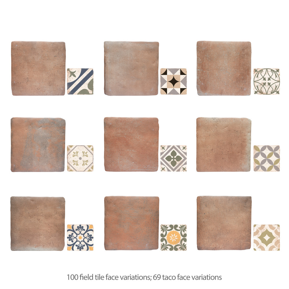 Benisa Marelle Cotto with Aida Taco 11-7/8 in. x 17-3/4 in. Porcelain Floor and Wall Tile