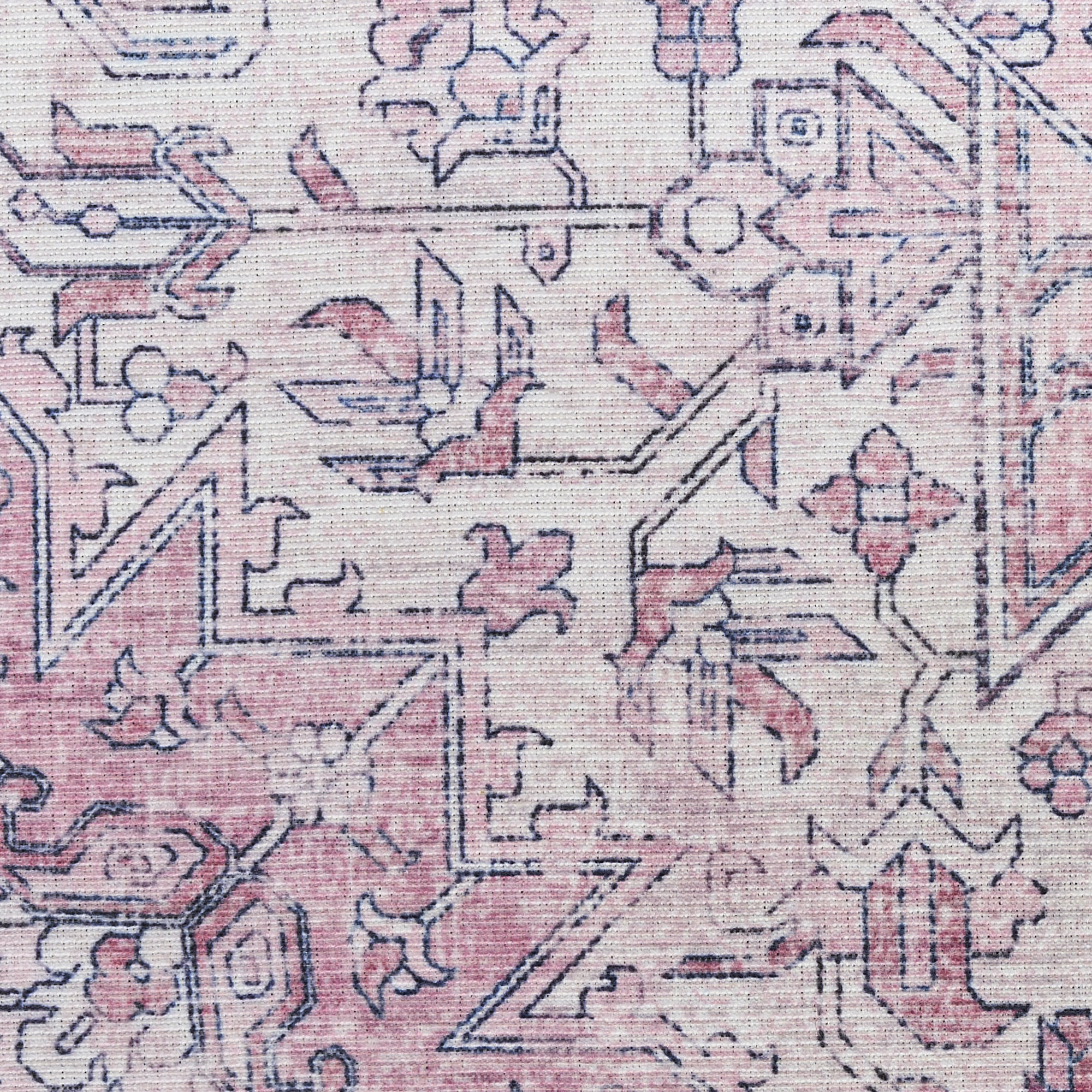 Nourison Nourison Washables 9'2" x 12' Pink Vintage Indoor Rug