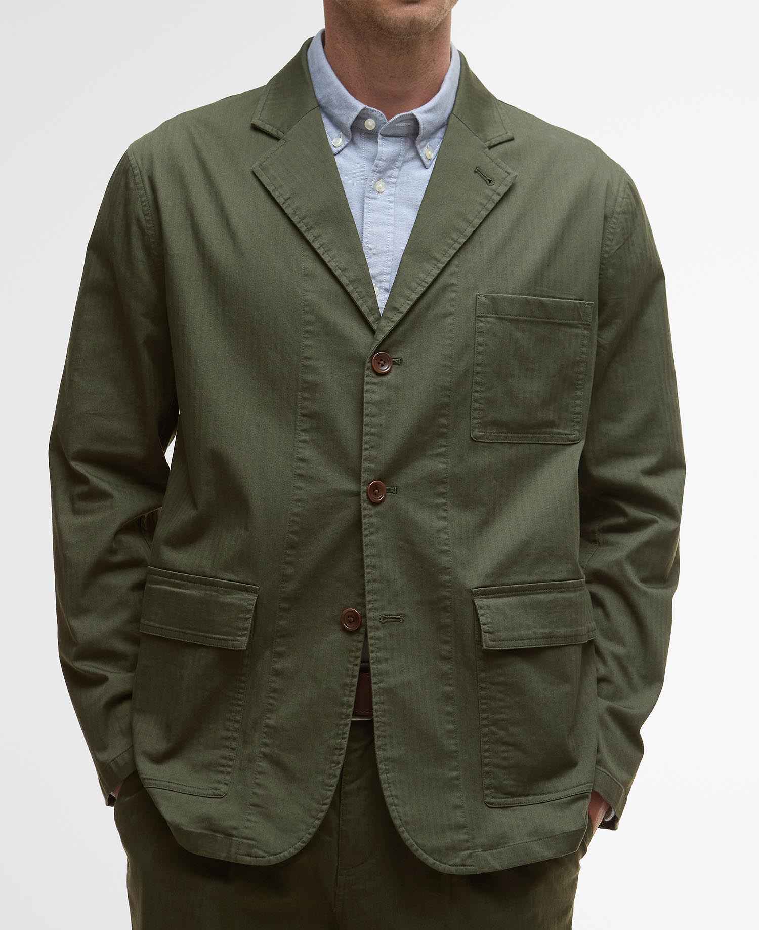 Herringbone Cotton Worker Jacket image number 4