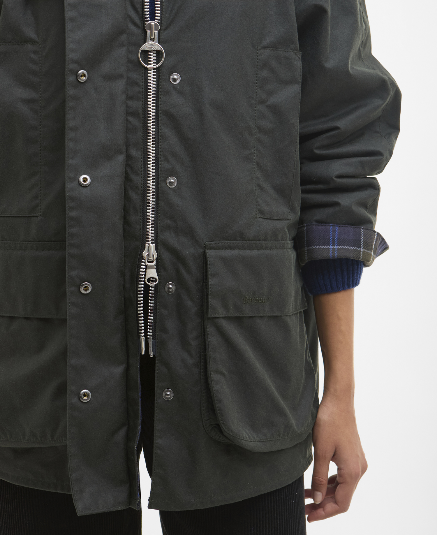 Barbour x ARKET Women's Fairgame Waxed Jacket image number 4