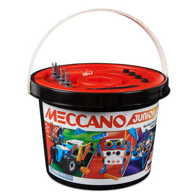Meccano Junior, 150-Piece Bucket STEAM Model Building Kit for Open-Ended Play, Kids Toys for Boys & Girls Ages 5+