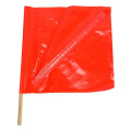 D Warning Flag Nylon Orange 24 L x 3/4 Dia. in. Pole 18 in. L