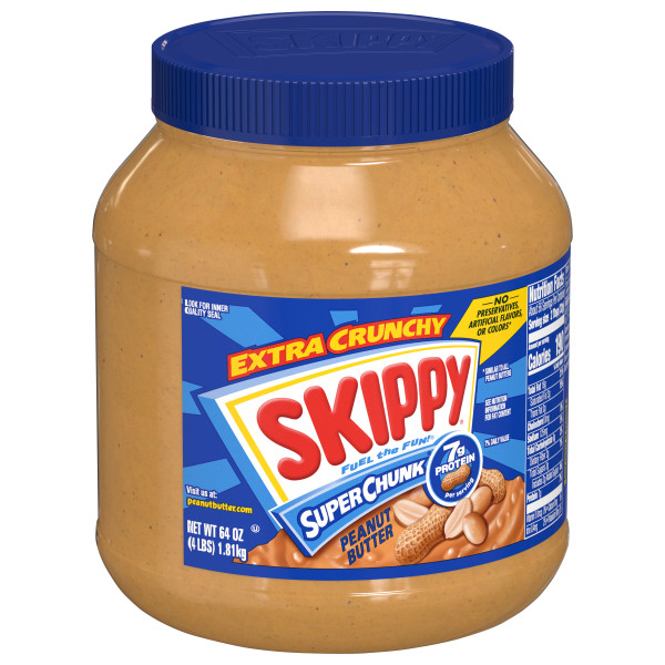 SKIPPY(r) Super Chunk Peanut Butter, 6/4 lb . C1C1 - Front Center In Package (Hi Res)