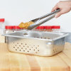 Half-size 4-inch-deep Super Pan V® perforated stainless steel steam table pan