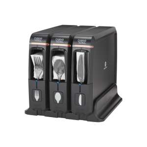Dixie, Ultra Smartstock Series-W Wrapped Cutlery Dispenser, Black