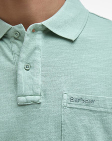 Pigment Dye Slub Polo Shirt Seagrass