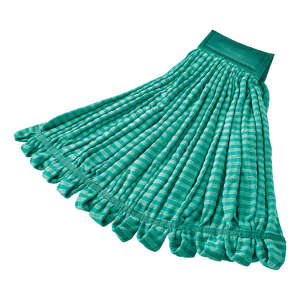 Rubbermaid Commercial, Web Foot®, Microfiber Looped-End Wet Mop Head with 5" Headband, Large, Green