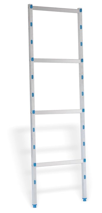 Four-level lateral support 1750 x 555 mm anodized aluminum for modular shelving