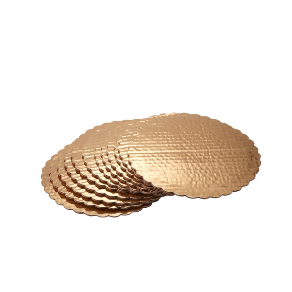 8" Round Gold Cake Board