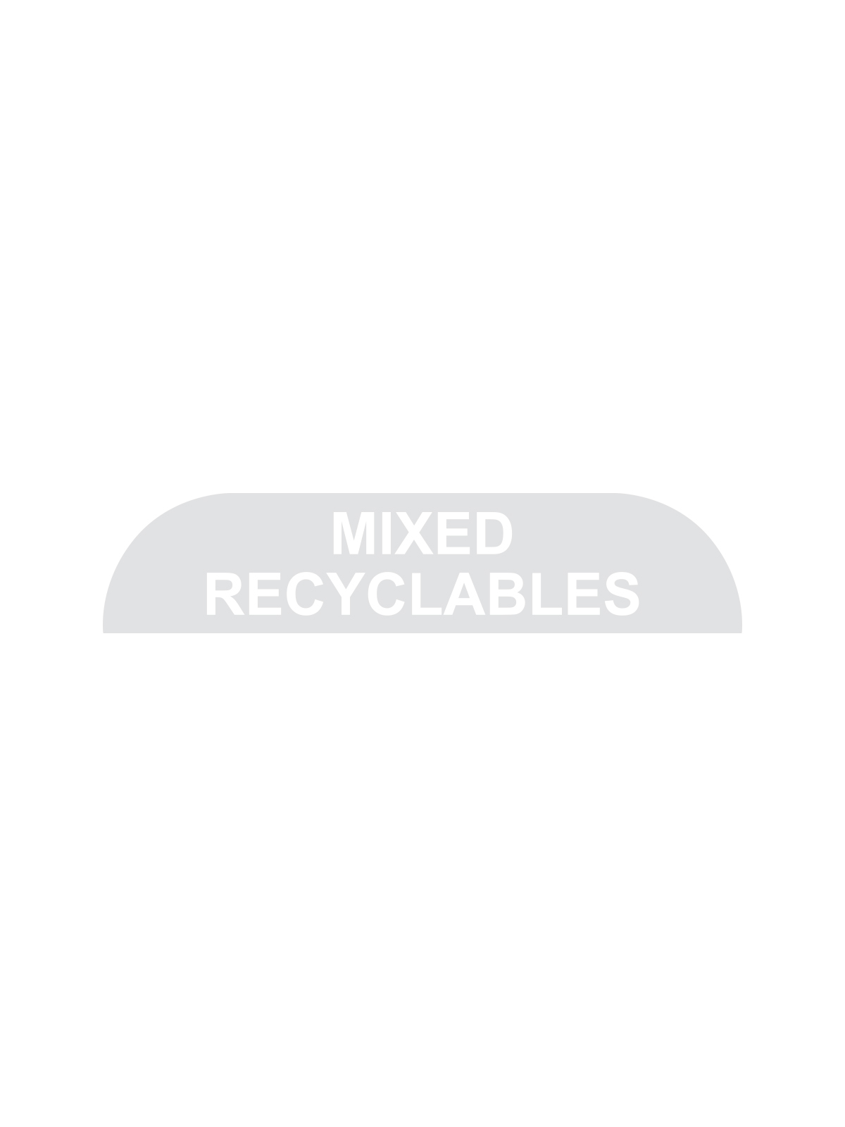 BILLI BOX – Label – Mixed Recyclables – Clear-White