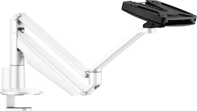 Novus CLU II is designed with a taller, longer profile to elevate a larger monitor into a comfortable viewing position.