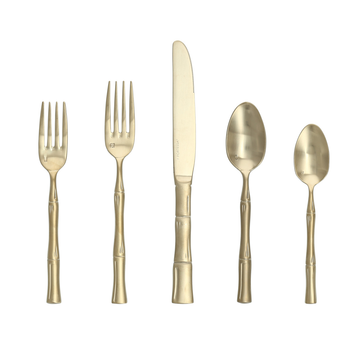 Royal Pacific Flatware, Brushed Champagne, 5-Piece Set