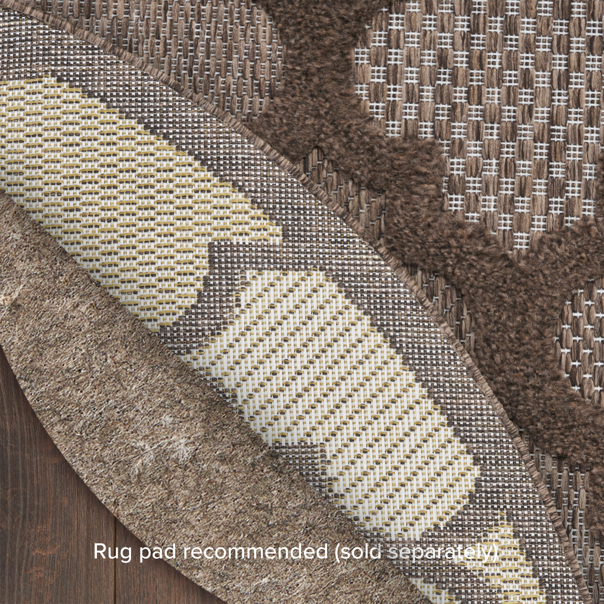 Nourison Easy Care 6' x Round Brown Modern Rug