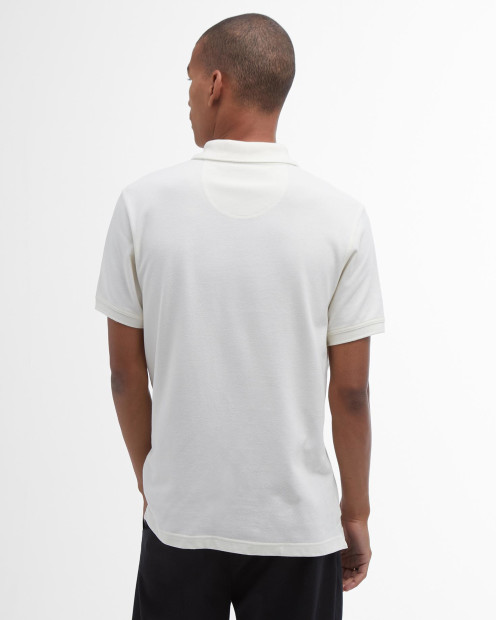 Tartan Pique Polo Shirt Whisper White