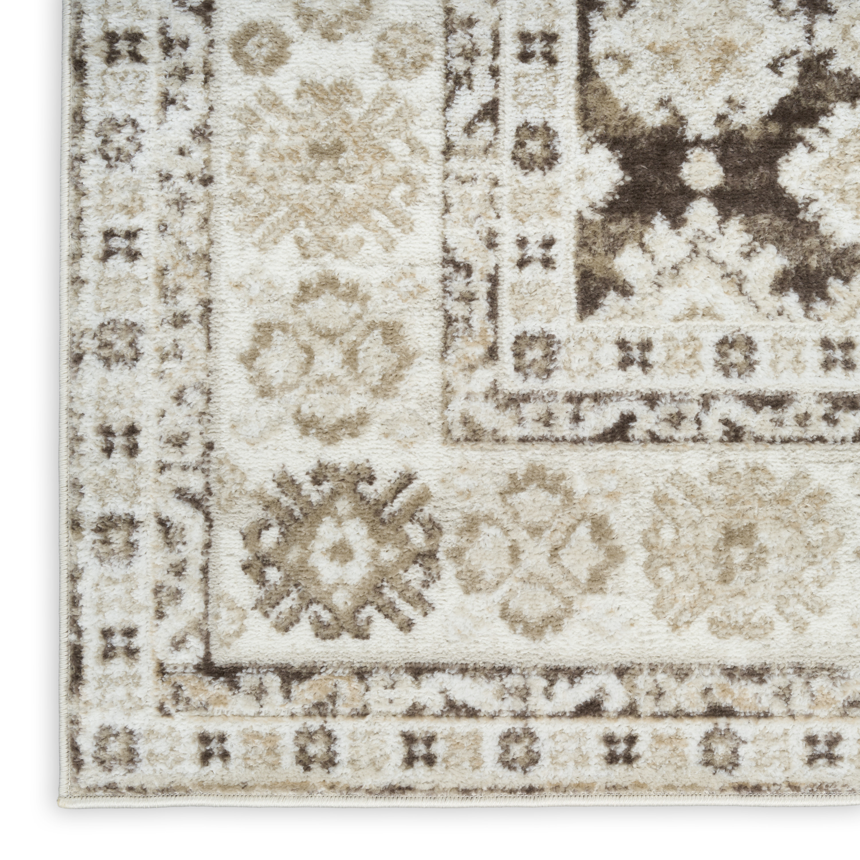 Nourison Dekor 7'10" x 9'10" Ivory Brown Vintage Indoor Rug
