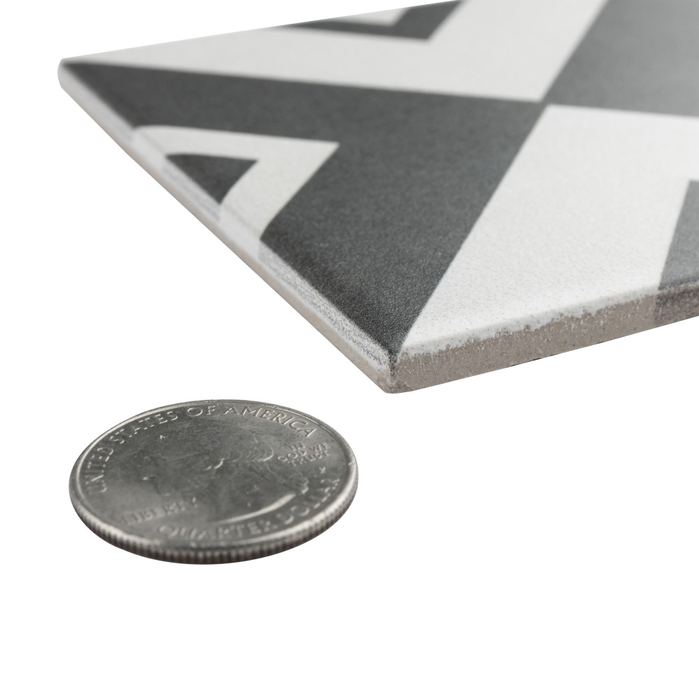 Twenties Mini Vertex 3-7/8 in. x 3-7/8 in. Ceramic Floor and Wall Tile
