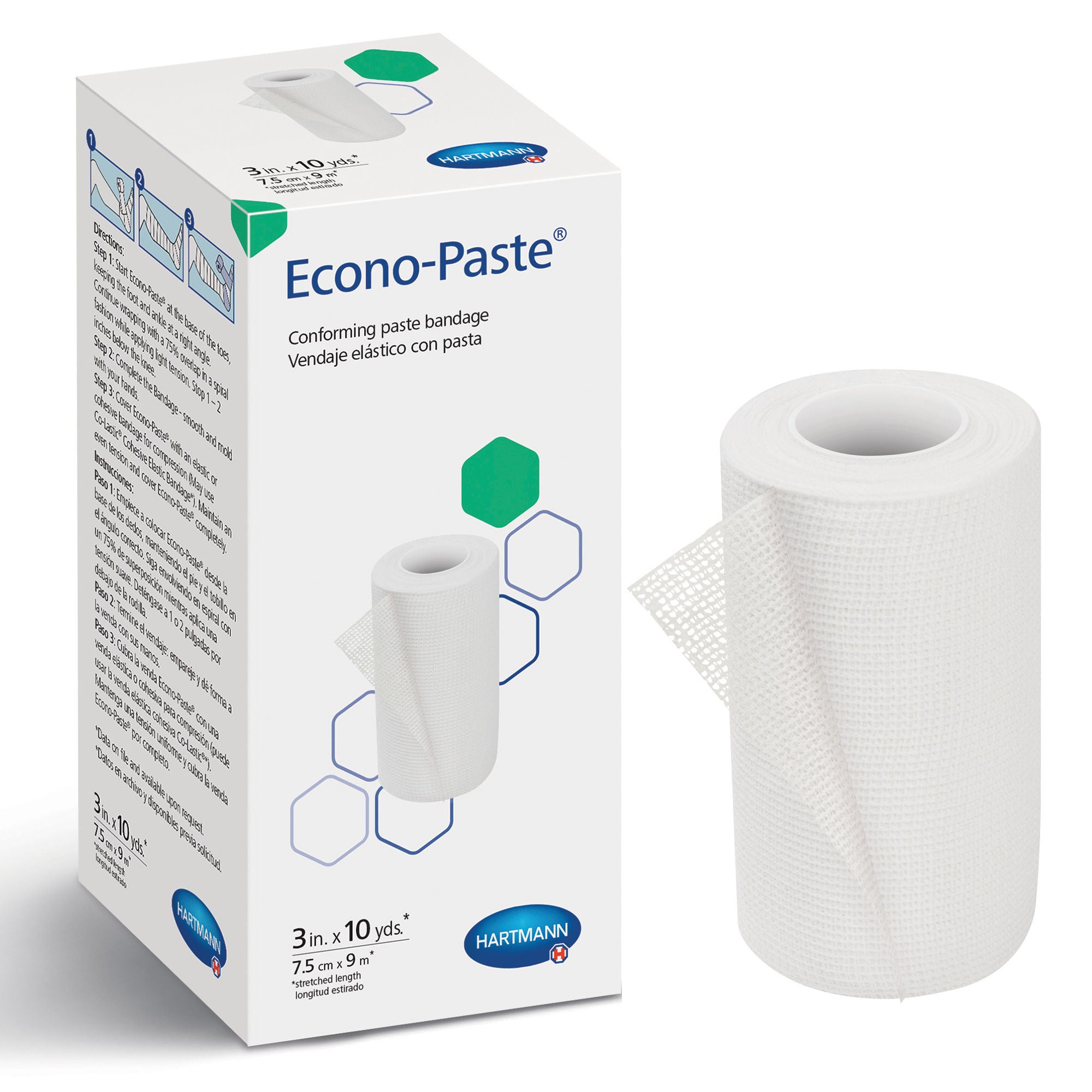 Econo-Paste® Unna Boot, 3 Inch x 10 Yard