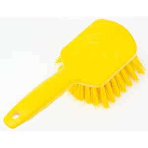 Carlisle, Sparta, 3in, Color Coded Floater Scrub Brush, 8in Handle, Polypropylene Bristles, Yellow