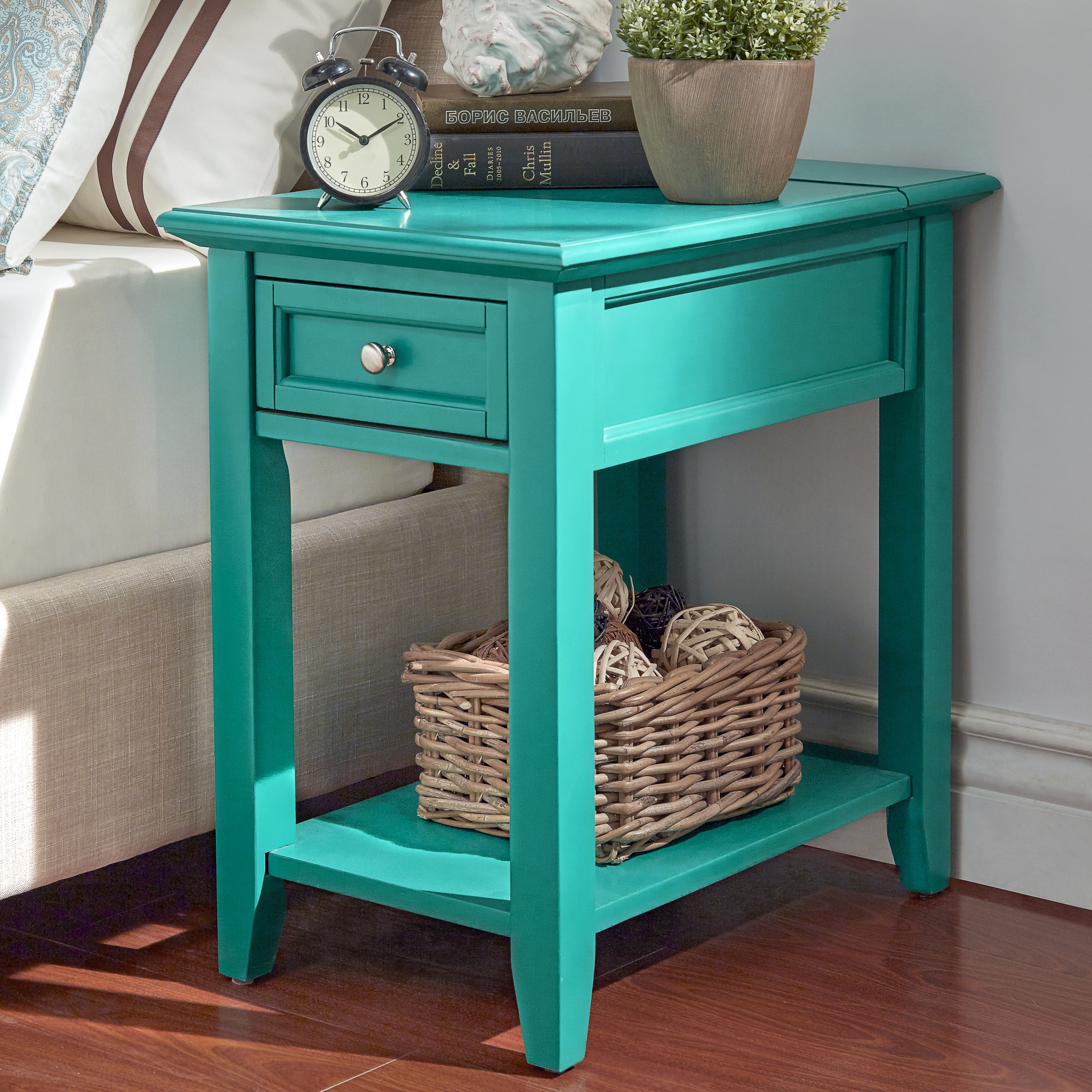 1-Drawer Side Table with Charging Station