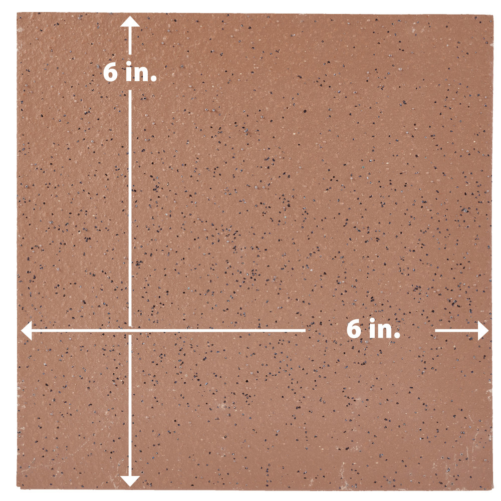 Lincoln Quarry Abrasive Mayflower Red 6 in. x 6 in. Ceramic Floor and Wall Tile