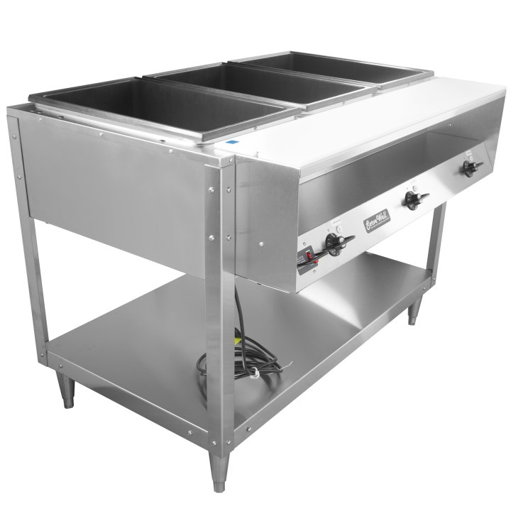 3-well hot ServeWell unit with food 38103