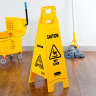 Rubbermaid Commercial, "Caution", 4 Sided, Wet Floor Sign, Yellow, 37"