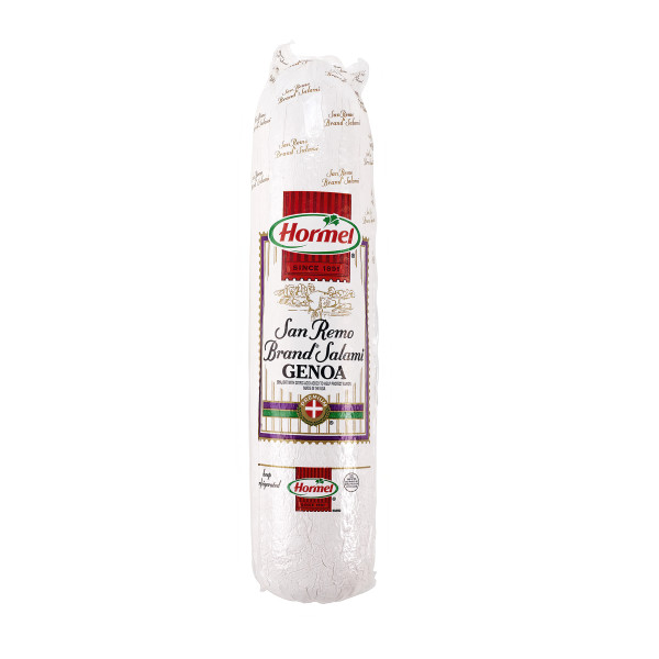 SAN REMO BRAND(r) Genoa Salami, 2 pc . C1CB - Front Center Inner Pack (Hi Res)