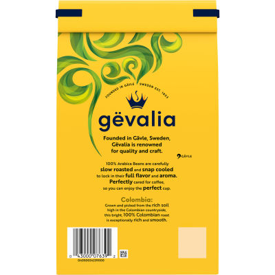 Gevalia Colombia Colombian Medium 100% Arabica Ground Coffee, 20 oz Bag