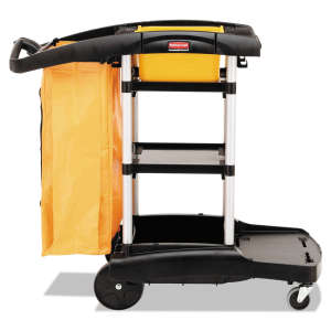 Rubbermaid Commercial, High-Capacity Janitorial Cleaning Cart, Black