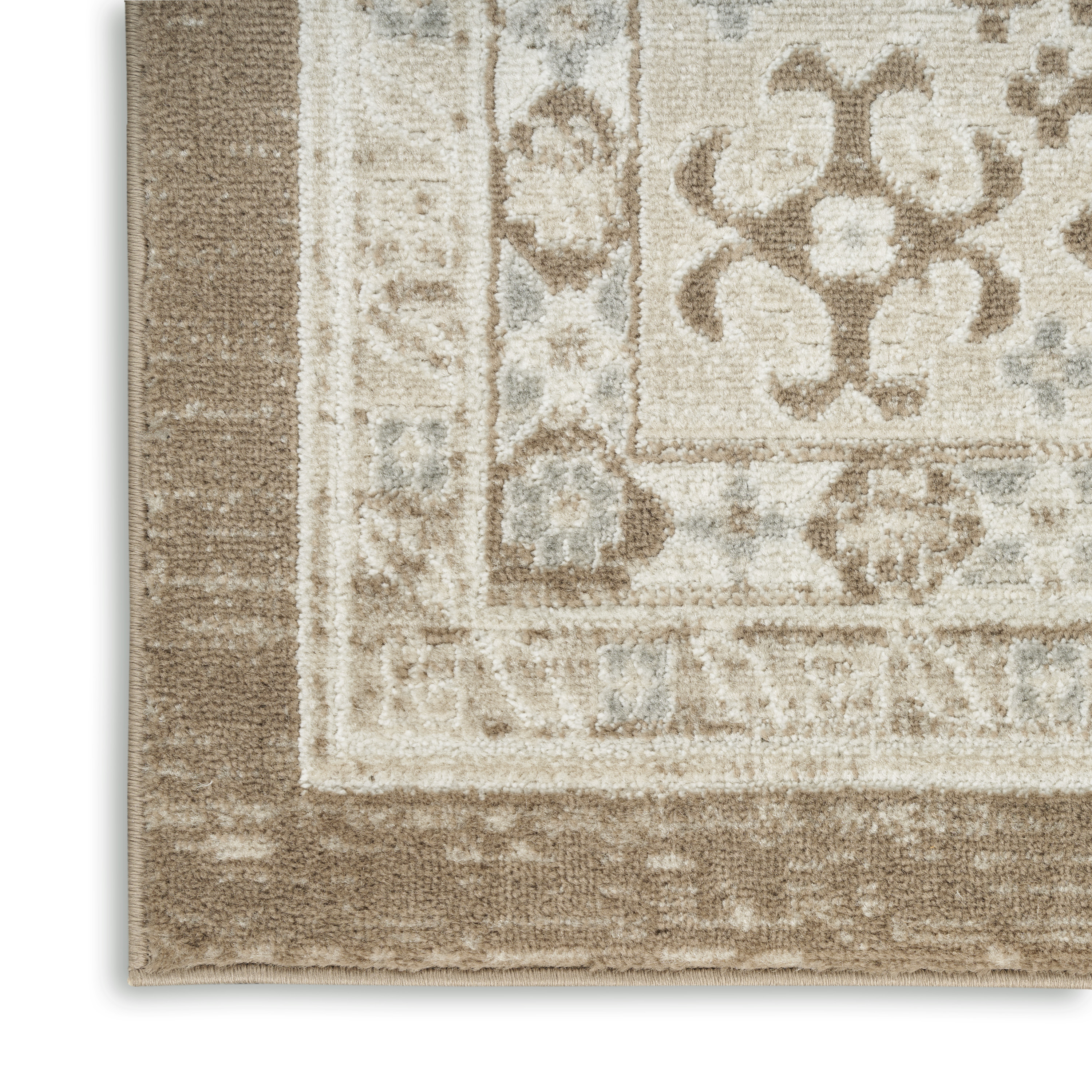 Nourison Serenity Home 3'11" x 5'11" Ivory Mocha Vintage Indoor Rug