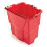 Rubbermaid Commercial, WaveBrake, 18qt, Dirty Water Bucket, Red