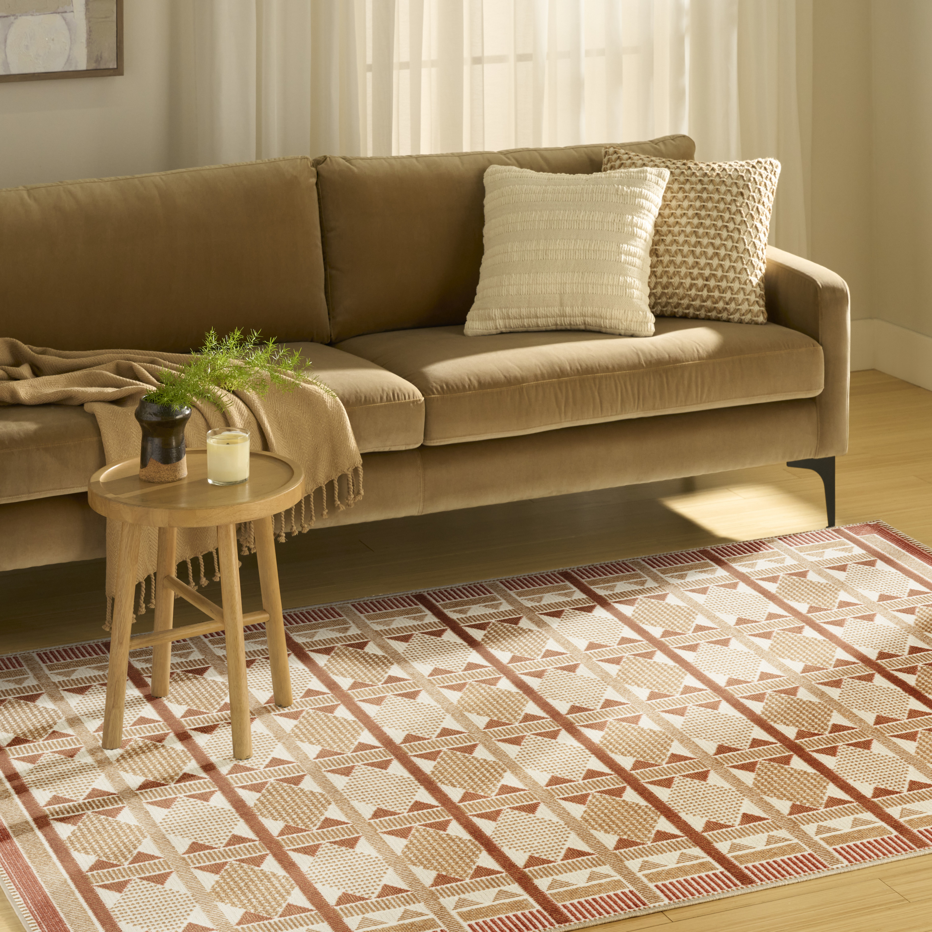 Nourison Nordic 4' x 6' Rust Modern Indoor Rug